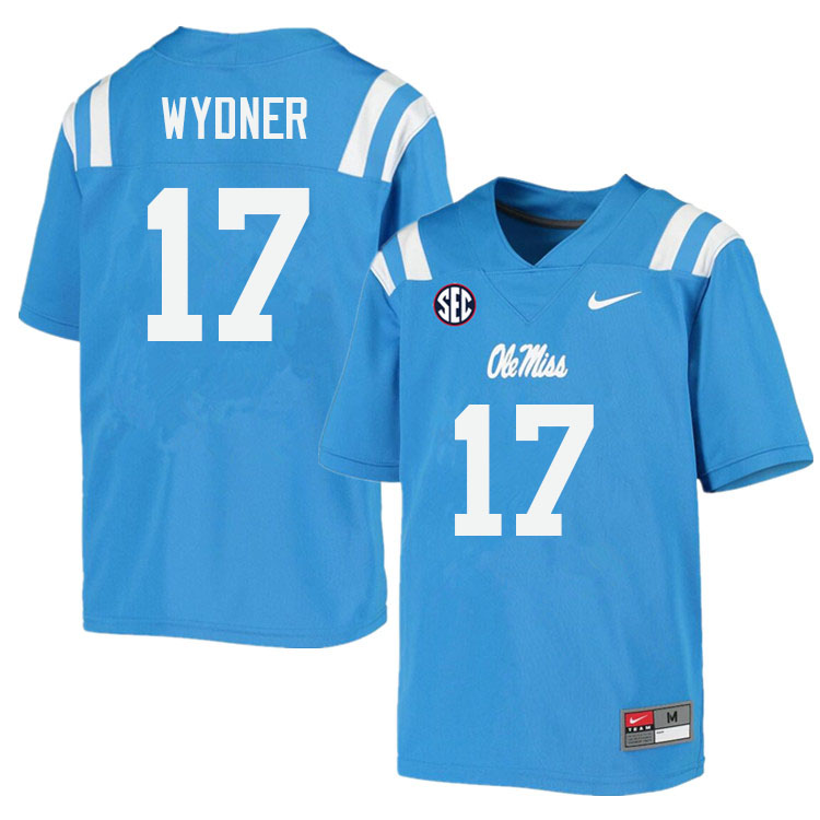 Men #17 Davin Wydner Ole Miss Rebels College Football Jerseys Sale-Power Blue